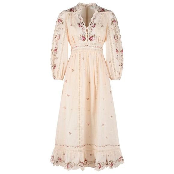Zimmermann Long 'Patience' Peach Linen Dress Women - Picture 1 of 3